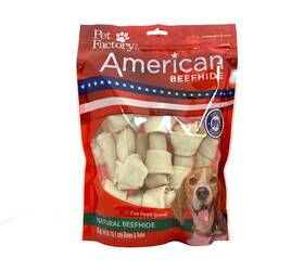Pet Factory 094983281167 American Beefhide 4-5 Inch Assorted Bones And Chip Rolls Dog Chew Treats - Natura