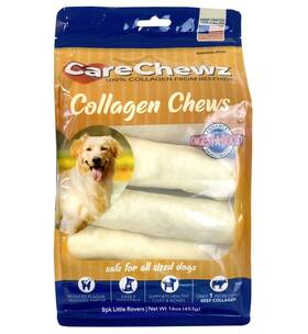 Pet Factory 094983784170 Carechewz Collagen 6 Inch Little Rovers Dog Chew Treats - Natural Flavor 8 Count