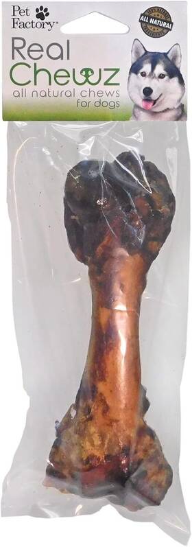 16604 Pet Factory Real Chewz 6-8 Inch Pork Femur Bone Dog Chew 1 Count Pack Of