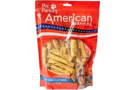 28162 Pet Factory American Beefhide 3 Inch Mini Rolls Dog Chew Treats - Chicken Flavor 40 Count/1