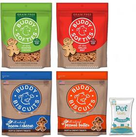 Pet Faves 705333483420 Buddy Biscuits Soft And Chewy Treats For Small Large Dogs Grilled B