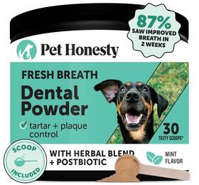 Pet Honesty 850063385015 Dog Breath Freshener Dental Powder For Teeth Cleaning Plaque Off