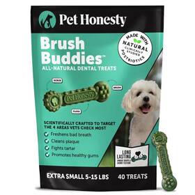 Pet Honesty 850063385497 Brush Buddies All Natural Dog Dental Treats For Dogs Long Lasting St