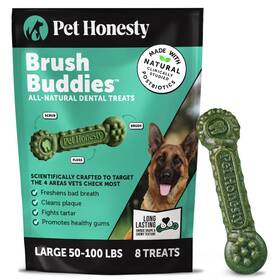 Pet Honesty 850063385527 Brush Buddies All Natural Dog Dental Treats For Dogs Long Lasting St