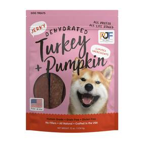 Pet Jerky Factory 811506030190 Turkey And Pumpkin 12 Oz. Dog Treats 100% Human Usa Made High Prote