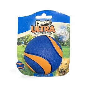 52069 Pet Mate Chuckit Ultra Squeaker Ball Blue Orange Large