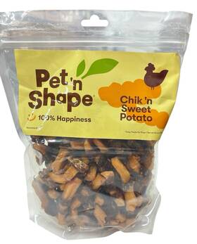 Pet N Shape 032657112164 2 Bags 16oz Each Ftn Chik Sweet Potato Natural Dog Treats