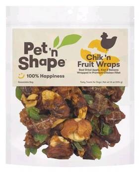 Pet N Shape 032657303036 Ftn Chik Fruit Wraps Treats 16 Oz New