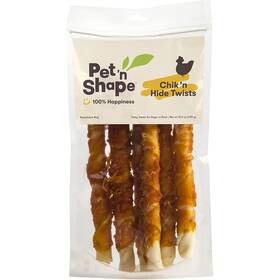 11606 Pet N Shape Ftn Chicken Hide Twists Dog Treats 6pk - 10in Chews In Resealable Bag