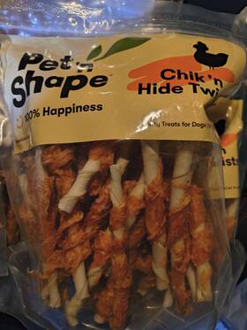 13009 Pet N Shape 10 Bags Of Ftn Chikftn Hide Dog Treats