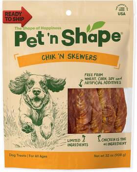 Pet N Shape 445046759766 Ftn Chik Skewers Chicken Wrapped Rawhide Dog Chew