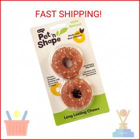 60102 Pet N Shape Ftn Long Lasting Chicken Chewz - Wrapped Rawhide All Natural