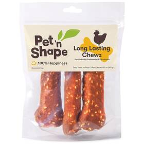 60136 Pet N Shape Ftn Long Lasting Chicken Chewz 6 Inch Bone 3pk Organic Med/small Dogs