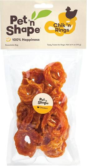 10504 Pet N Shape - Petventures Ftn Chik Rings All Natural Chicken Jerky Dog Treats 4 Oz