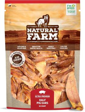 Nf331hpe-050 Pet Half Pig Ears For Dogs 50-pack One Ingredient Natural Pigs Air Dried