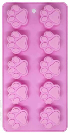 Pet Palette Llc 810216026653 Dogtastic Jelly Shots Silicone Mold Paw Shape 8.5 Inch
