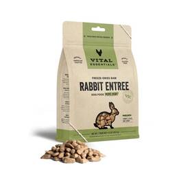 Pet Palette Llc 840199680115 Vital Essentials R Freeze-dried Raw Rabbit Entree Dog Food Mini Nibs 5.5 Oz