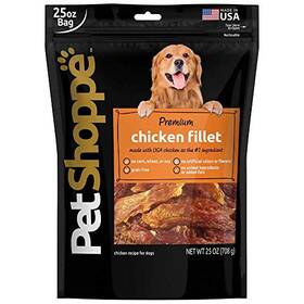 Pet Shoppe 303945132035 Petshoppe Premium Chicken Fillet Dog Treats Made In Usa Only All Natural - N