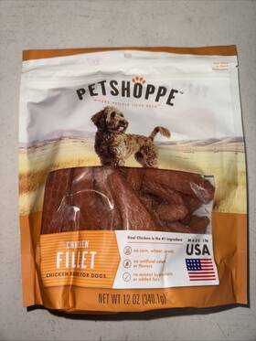 78198 Pet Shoppe Sample Sku Petshoppe Grain Free Chicken Fillet Treats Made In Usa 1 Count 100