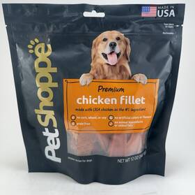 W10465-1123-g Pet Shoppe Petshoppe Premium Chicken Fillet/jerky Dog Treats 12 Oz