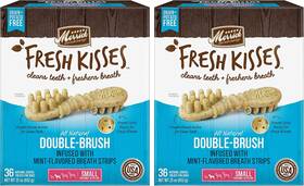 Petcare 445024452467 Fresh Kisses Double-brush Dental Dog Treats With Mint Breath 36 Count Pack Of 2