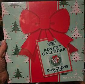 Petco 800443719503 Merry Makings Advent Calendar For Dogs 25 Days Of Dog Chews/rawhide