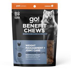 175858 Petcurean Pet Foods Go Solutions Weight Management Joint Care Dog Treats Chicken Recipe Soft And