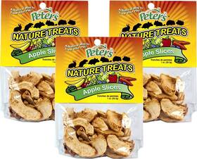 Peters 766501010015 3 Pack Apple Slices Small Animal Nature Treats 1 Ounce Per Bag