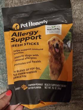 Pethonesty 744110427042 Pet Honesty Allergy Support Fresh Sticks - Dental For Dogs Chews Ex. 1/26
