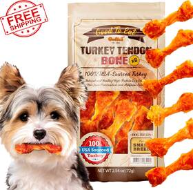 Petlife Co. Ltd. 313031170186 Gootoe Turkey Tendon Dog Treats 100% Usa-sourced Natural Snack Premium Train