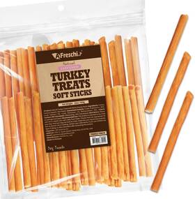 Petlife Co. Ltd. 705353357862 Afreschi Soft Turkey Stick Dog Treats 16oz Usa-sourced Trukey All-natural H
