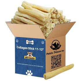 Pr232-90 Petrix Petcare Natural Collagen Bradided Stick 11-12 90 Count For Large And Medium Dogs