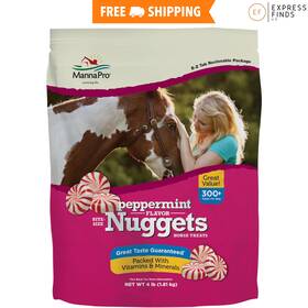 1000010 - Pets Manna Pro Peppermint Nuggets Horse Treats 4 Lb Bite-size 300