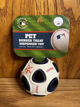 3623 Pets First Mlb Baseball Treat Feed Dispensing Toy For Dogs/cats Houston Astros