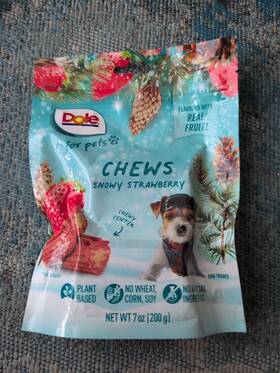 Ff35927 Pets People Consumer Products Dole For Dog Chews Snowy Strawberry Flavored With 7 Ounce Pack Of 1