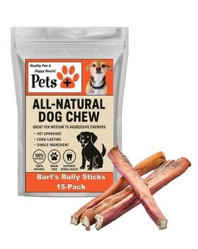 B0fcdr7k6n Pets Plus 6 Inch 15-pack Natural Dog Chews Low Odor High Protein