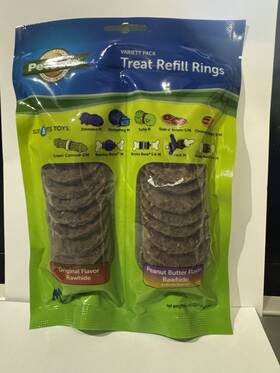 Ppt00-15959 Petsafe Variety Pack Treat Refill Rings For B Toys/rawhide&peanut Butter Flavors