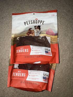 Petshoppe 195602147298 Beef Tenders For Dogs 12 Oz. Exp. 6/26 Set Of 2