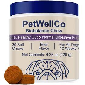 Petwellco 661631035801 Biobalance Chew Beef Flavor Soft Chews For Dogs Supports Healthy G