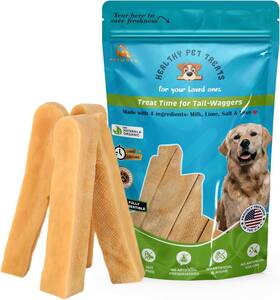 Petworq 726084633957 Large Yak Cheese Himalayan Dog Chews - 4 Pcs Milk Sticks All-natura