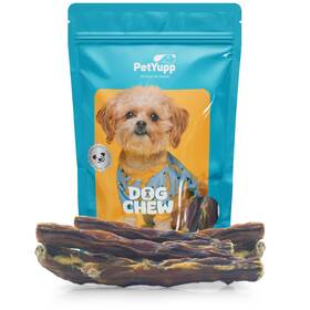 4718 Petyupp Cow Tails Dog Chews - Natural And Single Ingredient Treats 20 Count