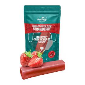 4795 Petyupp Himalayan Yak Cheese Chews For Dogs - Strawberry Pack Of 1 Large