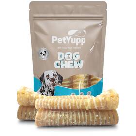 Petyupp 850064947083 Water Buffalo Trachea Dog Chew - 12 Counts- Natural Treats For Small M