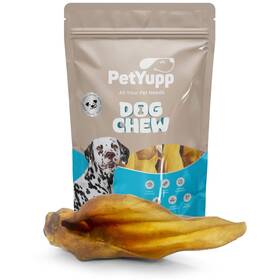 Petyupp 850064947298 Water Buffalo Ear With Meat Dog Chew - 10 Pcs 100% Natural Treats For