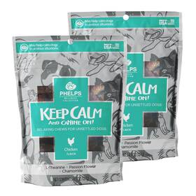 Phelps Wellness Collection 192959811537 Keep Calm And Canine On Chicken Flavor Dog Treats 2 Pack 4.5 Oz