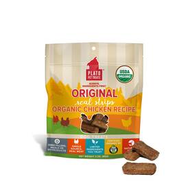 Plato 850002221527 Organic Chicken Dog Treats Soft Meat Bars 3 Ounce Training Aid Usa Made