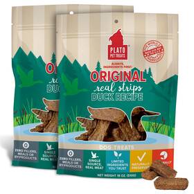Plato 850054017857 Pet Treats Real Strips - Air-dried Meat Bars For 9 Ounce Pack Of 2