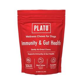 B0glqw8v5x Plato Air-dried Wellness Chews For Dogs - Immunity And Gut Support Turkey Tail