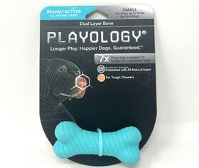 Playology 810045335513 Dual Layer Bone With Peanut Butter Scent Small Dogs Up To 15 Ibs