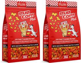 Pup8998 Plus - Puffed Dog Treats With Prebiotics And Probiotics Bacon Peanut Butter